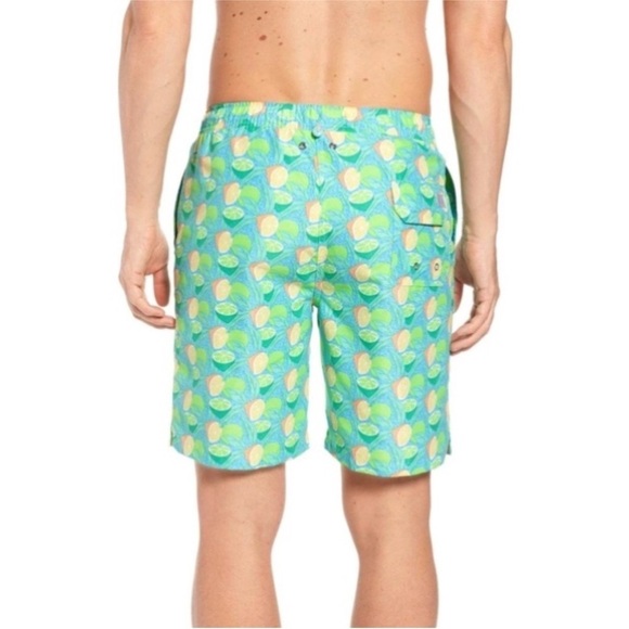 Peter Millar Men's Sour Lemons Swim Trunk Drawstring Pockets Mesh Liner - Picture 13 of 13